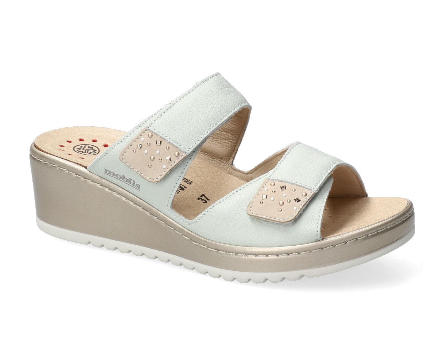 mules femme modèle Navina Vert eucalyptus - Mephisto